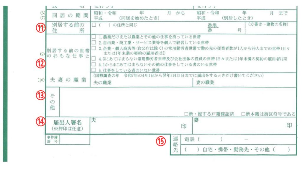 離婚届の書き方③