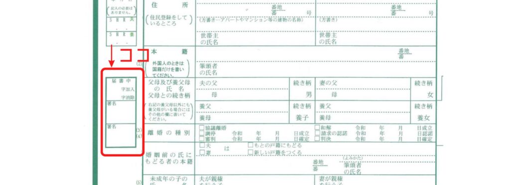 離婚届（捨て署名）